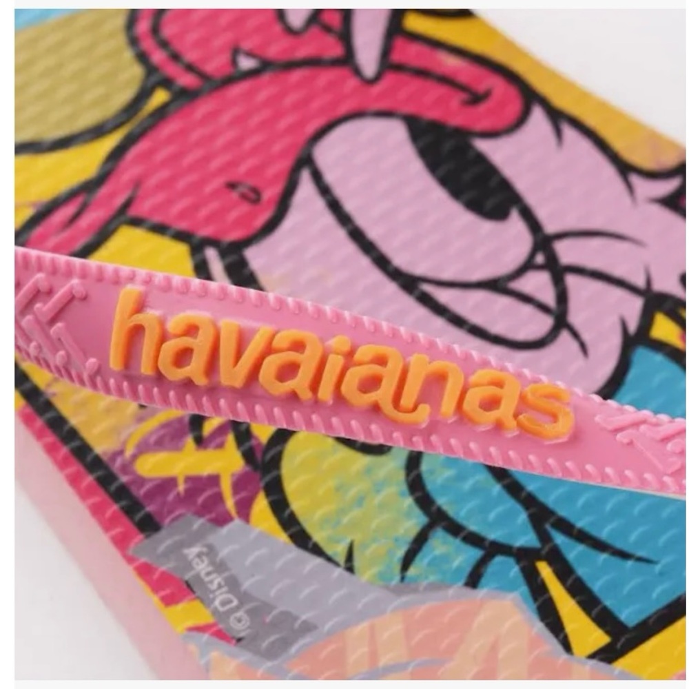 NWT HAVAIANAS Minnie & Daisy Duck Flip Flops  SZ 6-7 / 37-38 - Picture 5 of 16